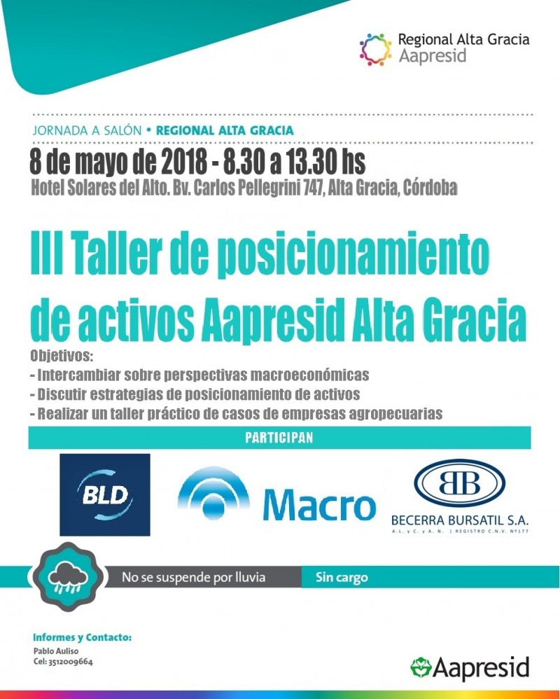 AAPRESID-Alta Gracia- 8 5 2018 flyer